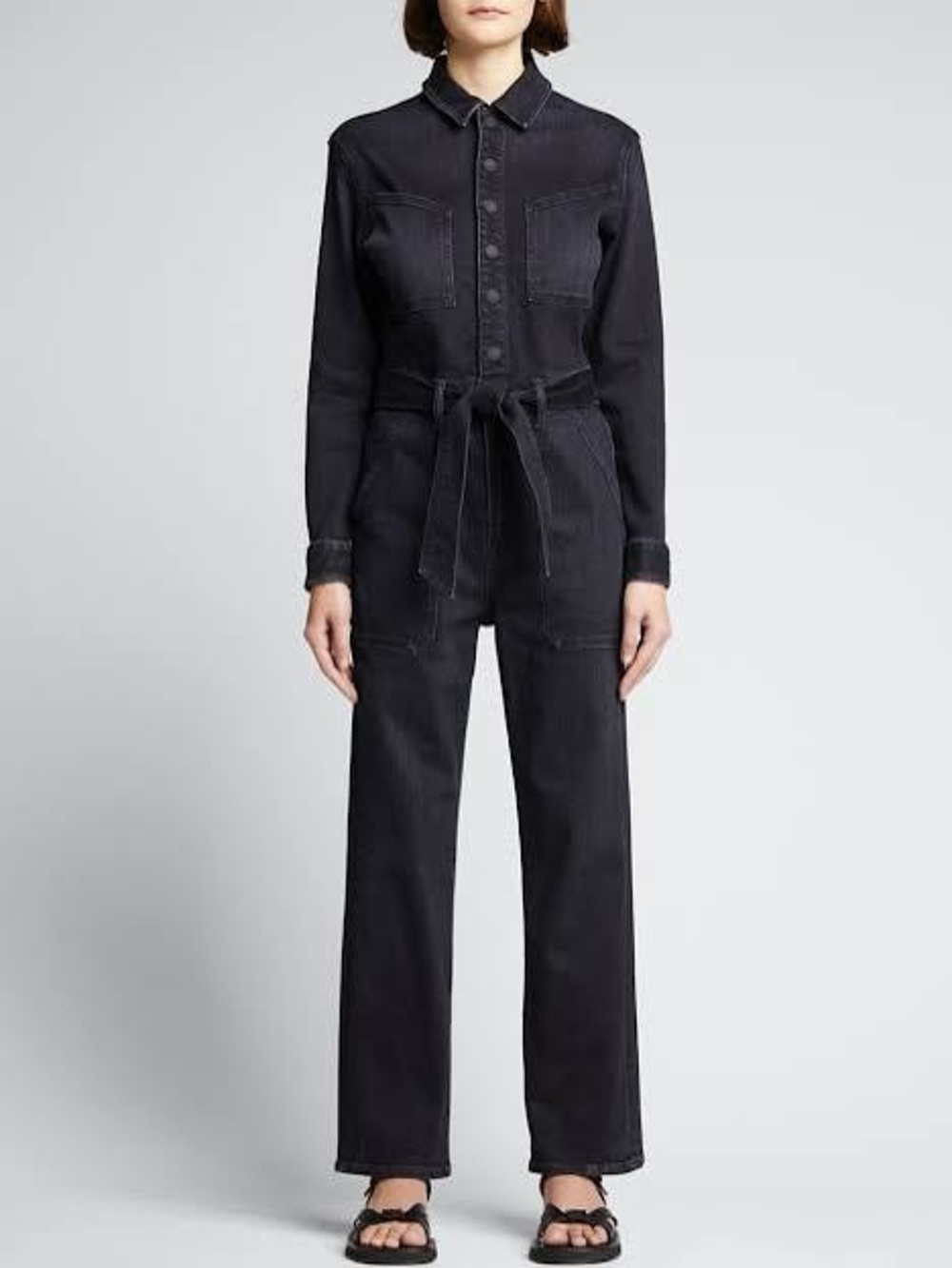 MOTHER denim double slant jumpsuit
